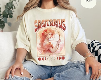 Sagittarius  Zodiac T-Shirt, Zodiac retro Shirt, Sagittarius sister TShirt, GF Birthday gift,Sagittarius AF zodiac Tee,Birthday Gift for mom