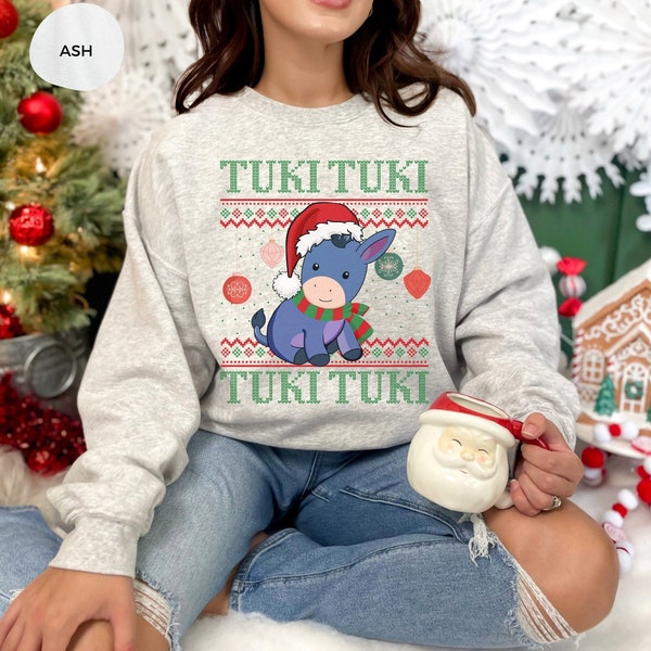 Burrito Sabanero Crewneck Sweatshirt de Navidad | Tuki Tuki - Tuki Tuki Latina Ugly Christmas Sweater|her Latina present|Mexican art|Navidad