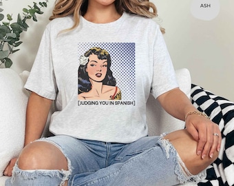 T-shirt espagnol, cadeau pour femme latine, t-shirt latina drôle, cadeau Día de las madres, t-shirt Latina Mami, chemise rétro madre