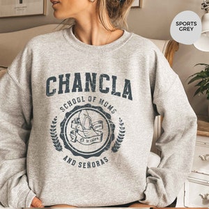 Chancla University Crewneck Sweatshirt,Unisex Funny Chancla Tshirt. Latina Mothers Day,Dia de las madres,Perfect gift for Latina mom varsity