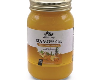 Ananas, Kurkuma & Ingwer Aromatisiertes Seemoos Gel, Bio Ganz Natürlich Wildcrafted Immunsystem Unterstützung Reich an Vitaminen Mineralstoffen Vegan