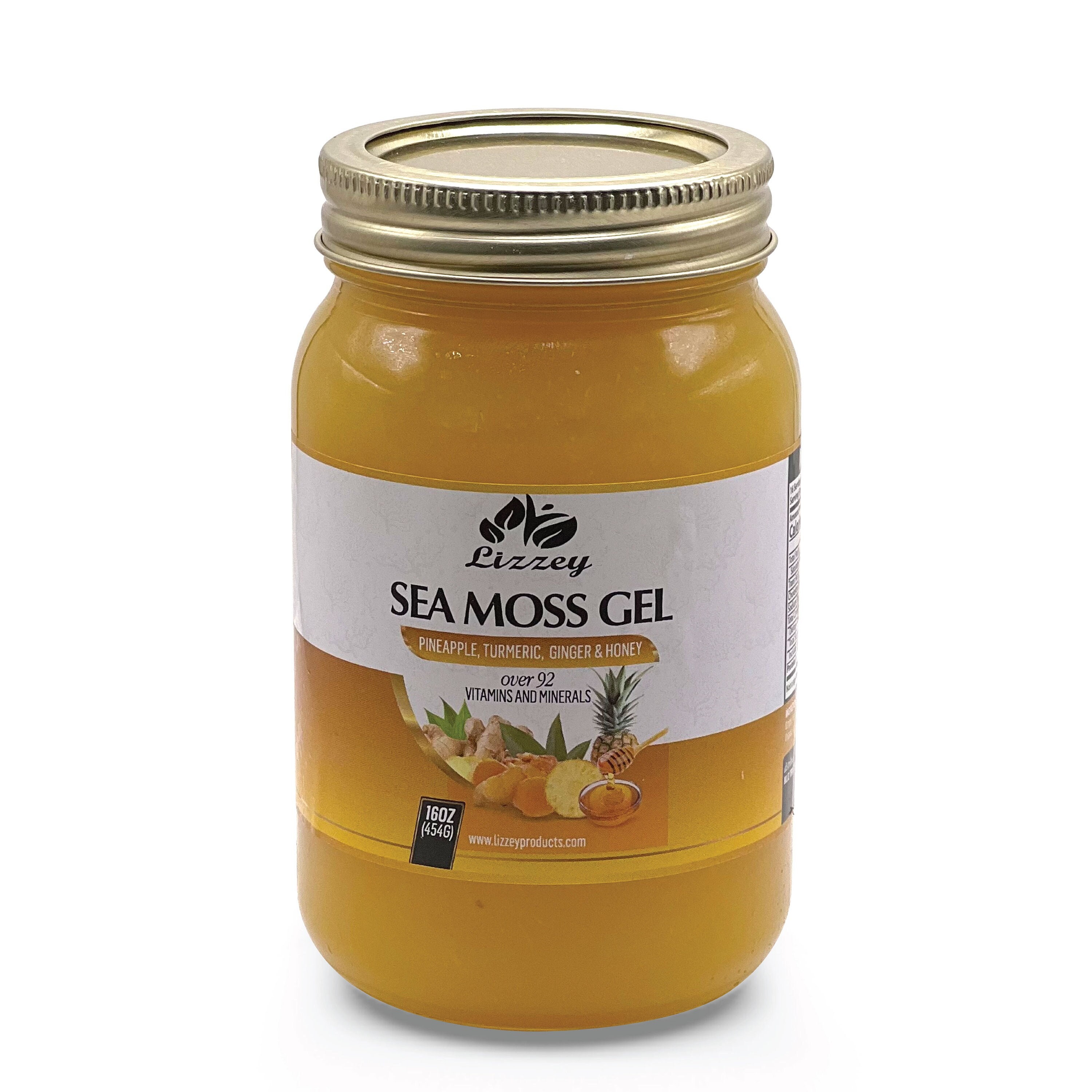 Pineapple, Turmeric & Ginger Flavored Sea Moss Gel, Organic All