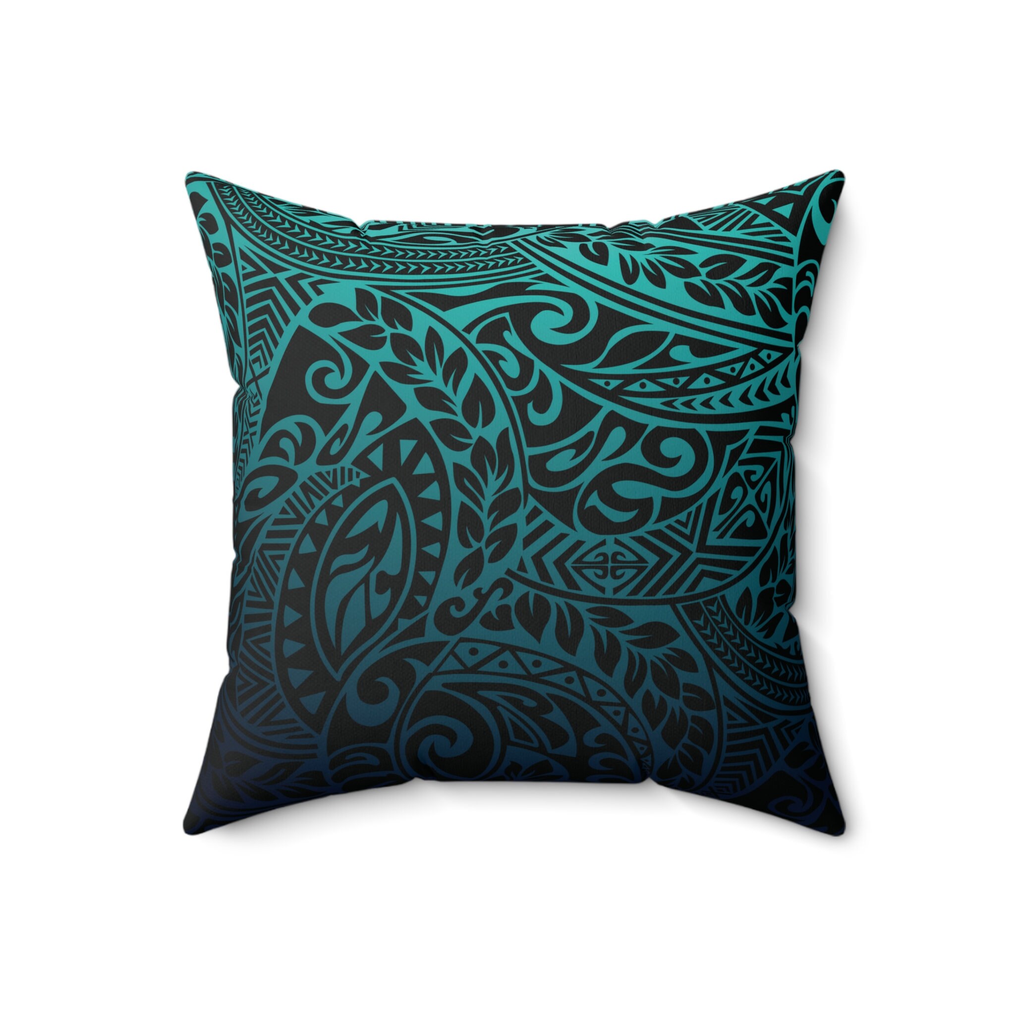 Grenada Marine Life: Tribal Rhythms of the Sea Grenada Tribal Turtles  Harmony-Caribbean Vibes Throw Pillow, 16x16, Multicolor