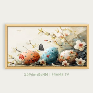 Modern Abstract Easter Egg Painting Colorful Spring Frame TV Art Easter Frame TV Art  Digital Download
