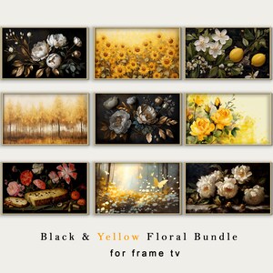 Samsung Frame TV Art Dark Botanical Digital Download Discount Bundle, Butterfly Frame Tv Art Floral Painting for Frame Tv Spring Summer Art