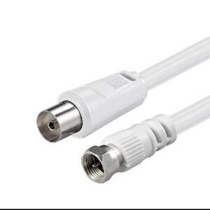 Antennekabel - F-connector naar coax-vrouwtje - 2,5 meter - 75 ohm