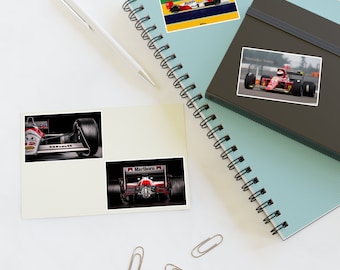 Hojas de pegatinas vintage F1 Senna Schumacher