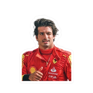 F1 Ferrari Carlos Sainz Kiss-Cut Vinyl Decal- The Smooth Operator