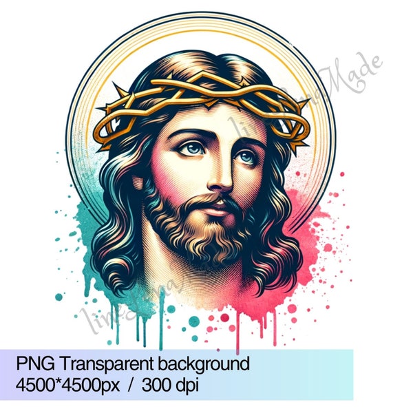 Christian Easter Jesus PNG, Crown of Thorns, Sublimation Design Download, Crown of Jesus Digital Religious PNG | Christian Savior | printabl