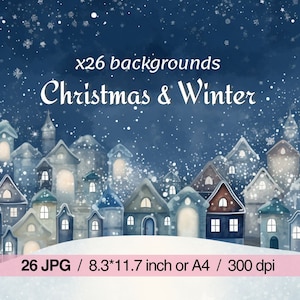 26 JPG Christmas Bundle Backgrounds, wooden background, High quality images, Junk Journal & Scrapbooking