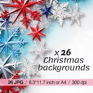 26 JPG Christmas Bundle Backgrounds, wooden background, High quality images, Junk Journal & Scrapbooking