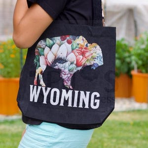 Sac fourre-tout en velours côtelé noir Buffalo Bouquet Wyoming