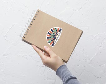 Wyoming Sunset Sticker Die Cut | Western Landscape Vinyl Decal | State Travel Art Sticker | Laptop Water Bottle | 2 Sizes