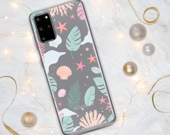 Clear Beach‑Sea‑Shell Samsung Phone Case – Transparent Coastal Design, Drop‑Proof Protection,Clear Case for Samsung®