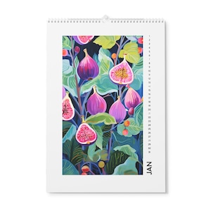 GORGEOUS GARDENS CALENDAR | 2024 Floral Wall Calendar | Handcrafted Monthly Planner, Office Decor, Wall Art, Nature Theme, Artistic Calendar