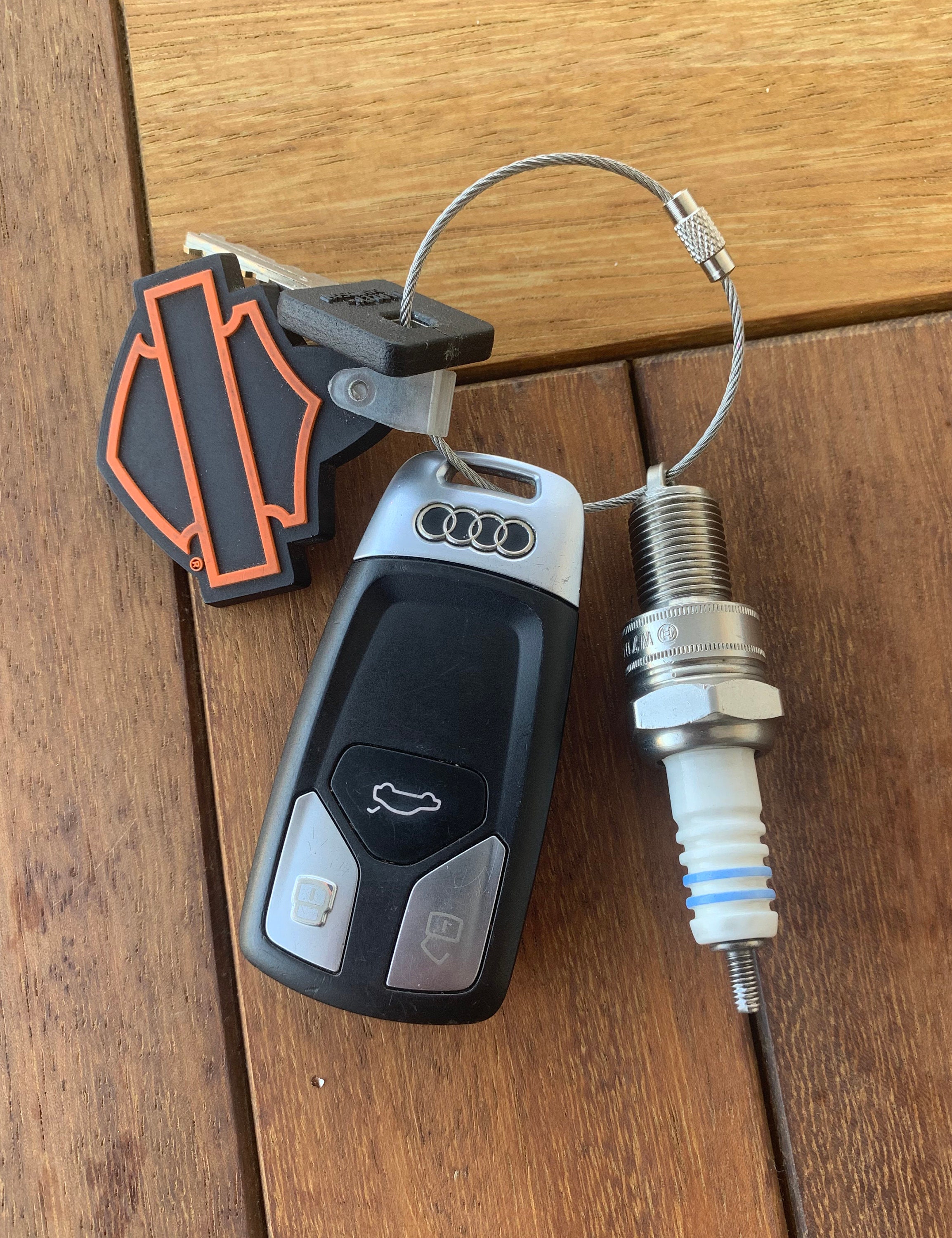 Spark Plug Key Holder Spark Plug Key Chain With Steel Wire Etsy