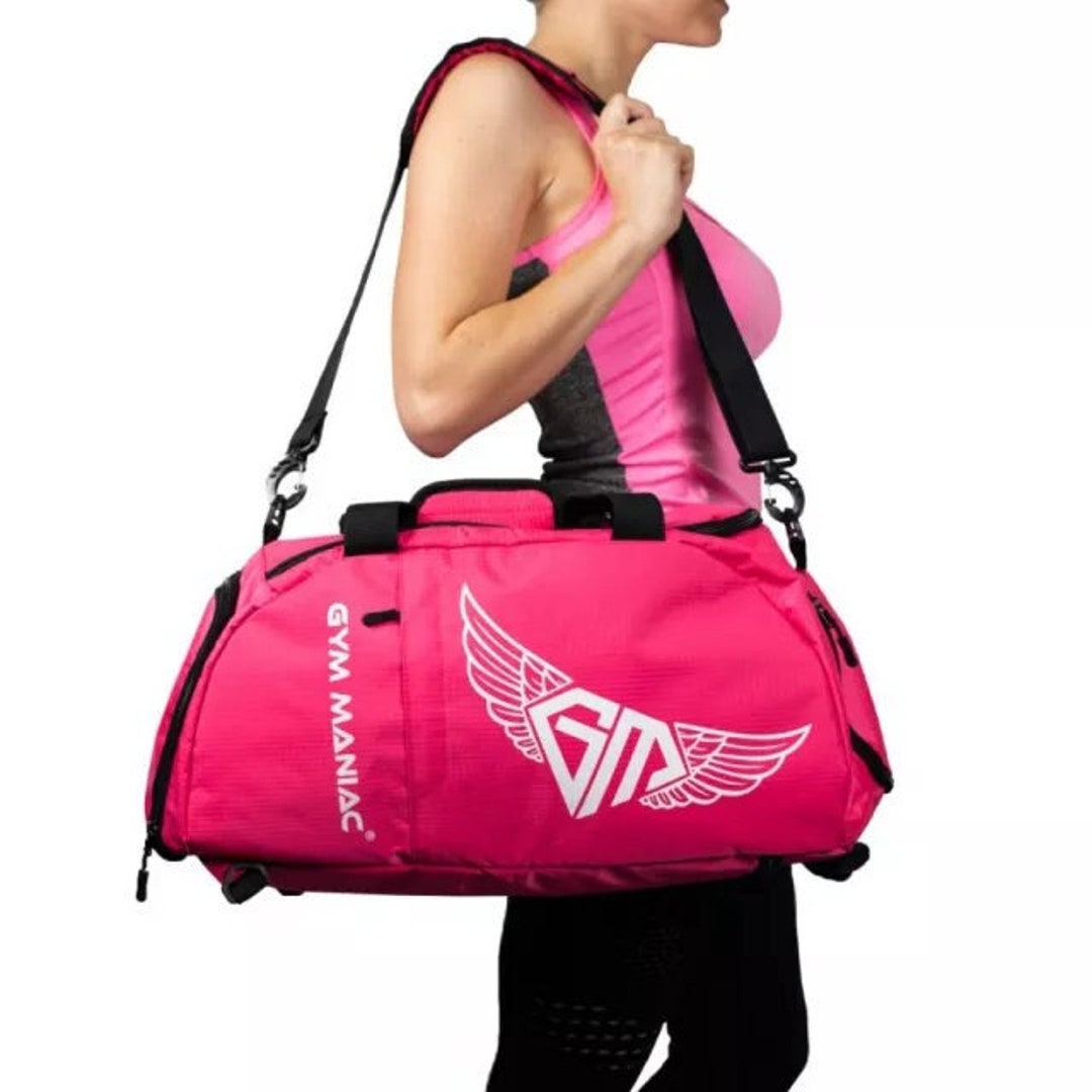 3way Gym Bag Pink, Convertible Gym Bag, Gym Backpack, Sling Fitness