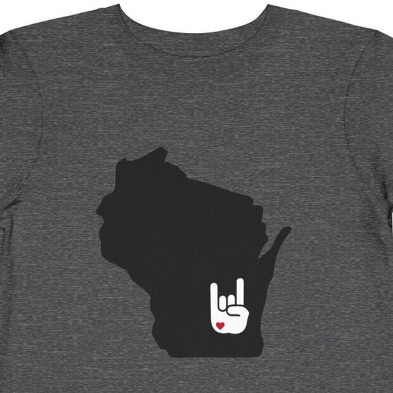 WISCONSIN LOVE Toddler Short Sleeve Tee