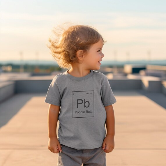 Poopie Butt Periodic Table Toddler Short Sleeve Tee