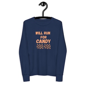 Will run for candy-Youth long sleeve tee