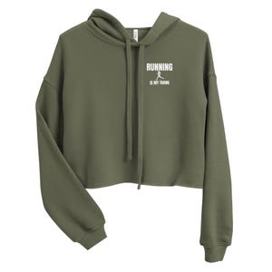 Running Is My Thang-Crop Hoodie