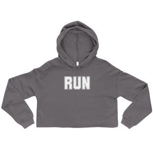 Crop Hoodie: Raw Hem - Cotton Blend Fleece