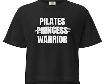 Camiseta Pilates Princess Boxy: Camiseta de entrenamiento de algodón grueso para mujer