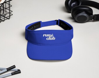Embroidered Visor for Runners/ Run Club/ Gifts for Women / Fitness Visor / Sun Protection