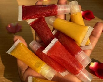 Handmade Shimmer Lip Gloss | Glossy Lip Shine, Moisturizing