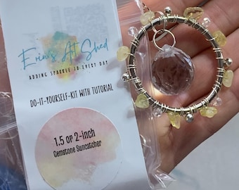 DIY Gemstone Suncatcher Kit with Video Tutorial - 2 inch