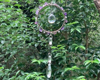 DIY Gemstone Suncatcher Kit with Tutorial - 3-inch with extended teardrop prism