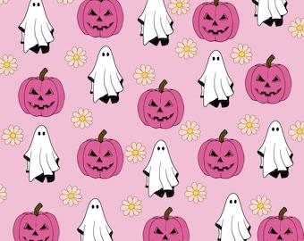 Halloween seamless repeat pattern, retro backgrounds, printable digital images