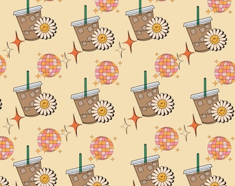 Coffee retro digital print