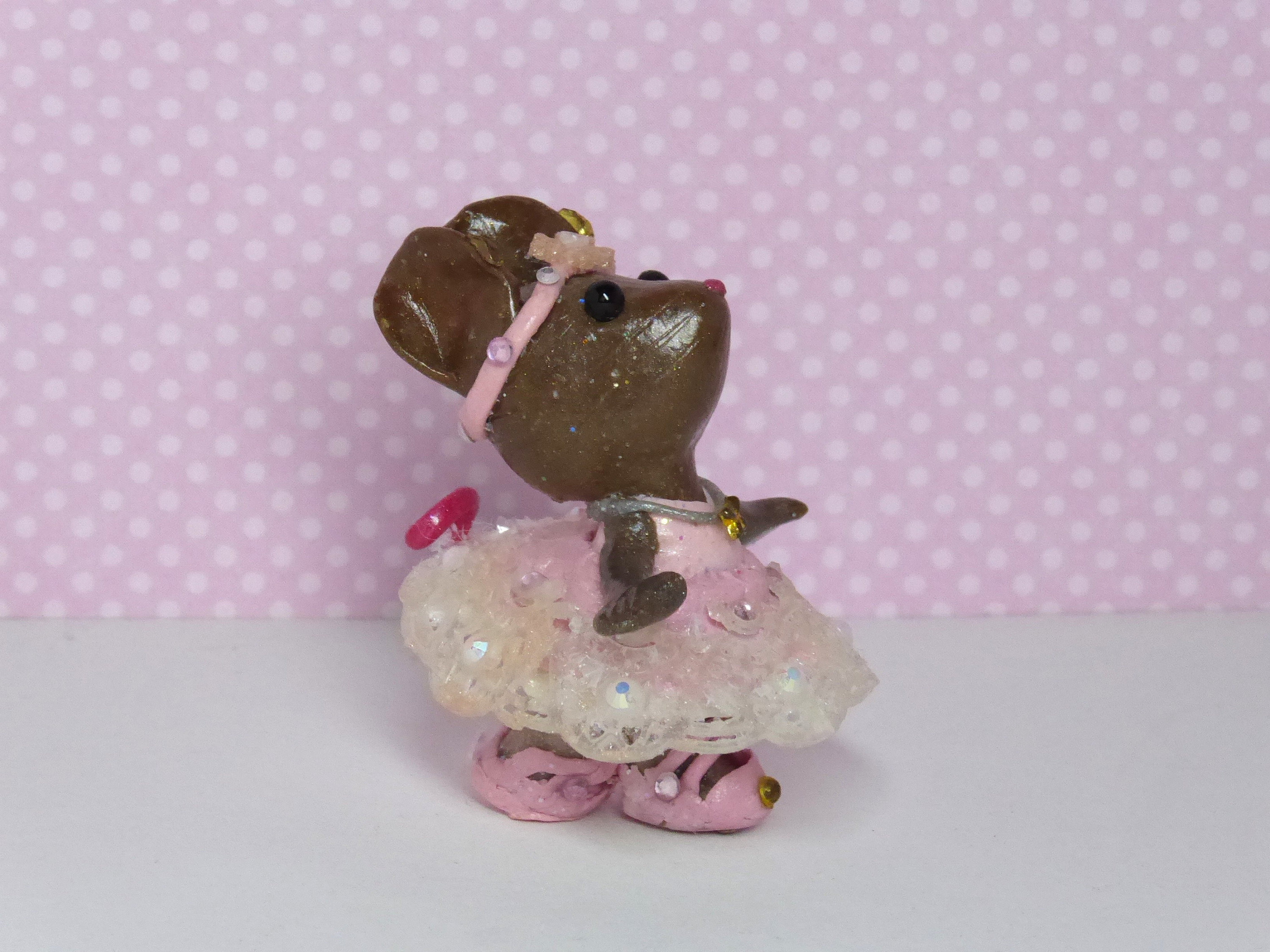 Little Ballerina Mouse, Polymer Clay Mouse, Gift for Ballerina, Gift ...
