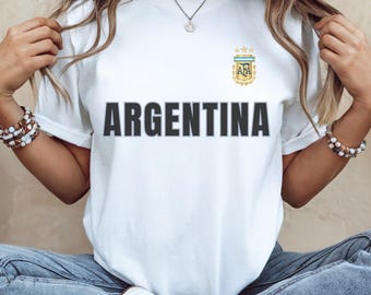 Argentina AFA Escudo Soccer Jersey T-Shirt | Patriotic Football Tee