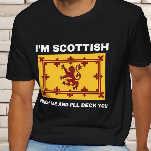 St. Patrick's Day Shirt with Scottish Humor Shirt with Scotland Banner for Saint Patrick's Day Tee Shirt with Scottish Pride T-Shirt Gift