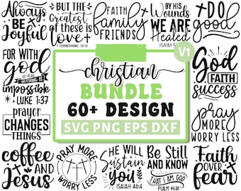 Christian svg bundle, Religious svg, Scripture svg, Bible Verse svg, Blessed svg, Jesus Svg, God Svg, Faith svg, Cut Files for Cricut Vol 1