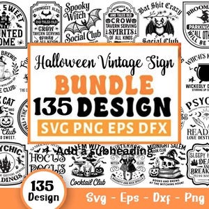 Halloween Vintage Sign Svg, Farmhouse Halloween Sign SVG Bundle, Halloween Welcome Svg, Spooky Svg, Ghost Svg, Svg Files For Cricut V2