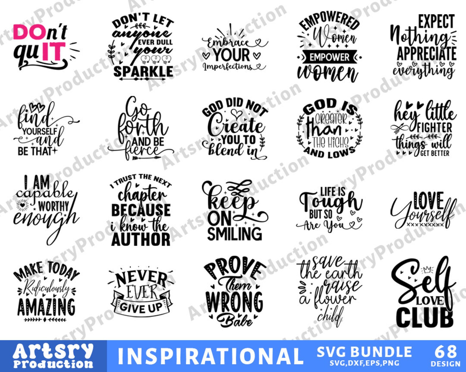 Cute Inspirational Svg, Positive Quote Svg, Self Love Svg, Affirmation ...