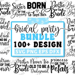 Brautparty-Svg-Bundle, Bachelorette-Shirt-Svg, Hochzeits-Svg, Brautjungfer-Svg-Geschenk, Trauzeugin-Svg, Braut-Shirt-Svg-Png, Cricut-Silhouette