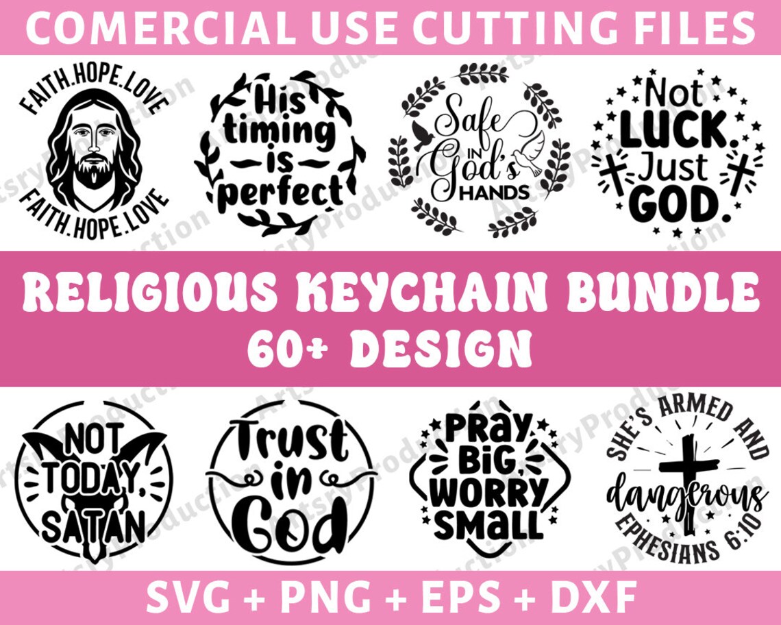 Religious Keychains Svg Religious Keychain Svg Bundle, Bible Verse Svg, Christian Svg ...