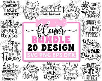Pacote de flores SVG, clipart de flores, folhas SVG, rosas SVG, silhuetas de arquivos de corte Circut, guirlanda de casamento SVG, flores PNG, silhueta Cricut