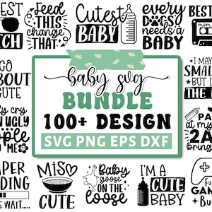 Bundle Svg bébé, SVG bébé drôle, Svg baby shower, Svg nouveau-né, lot citation bébé, bébé mignon disant Svg, Svg bébé drôle, couper des fichiers pour Cricut