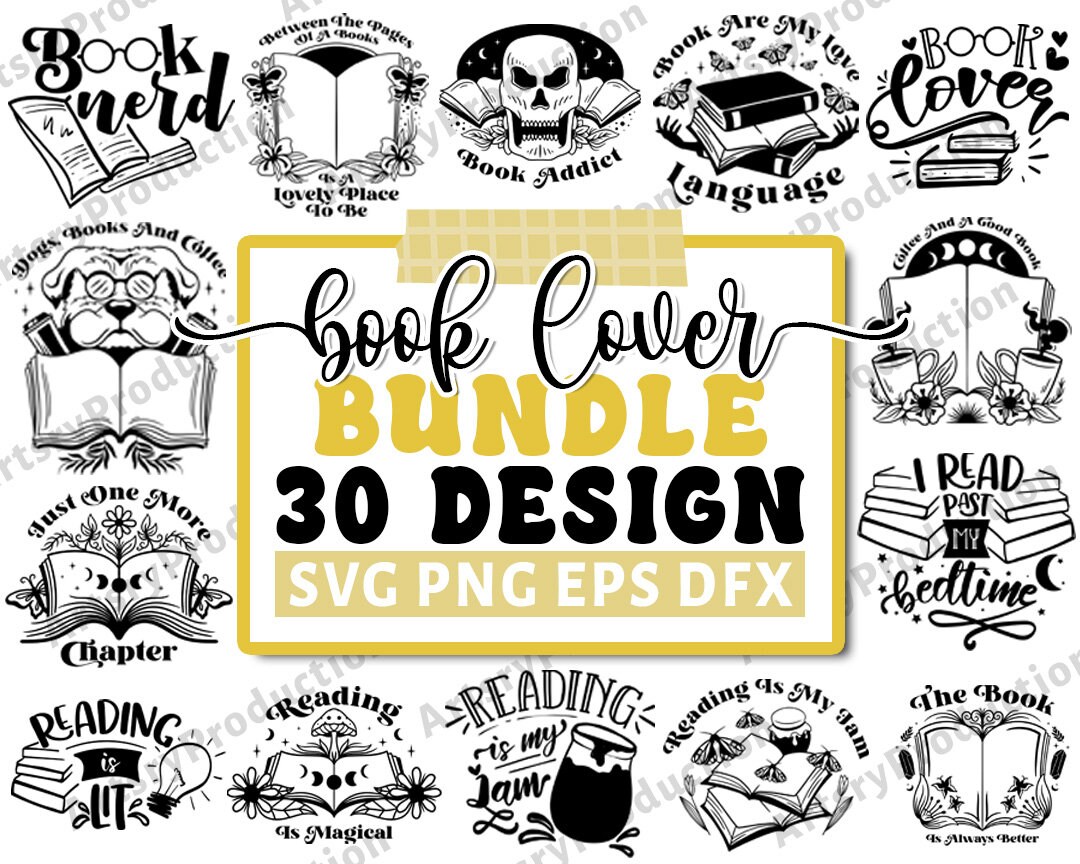 Book Lover Bundle SVG File, Love to Read Svg, Library Svg, Flower Books ...