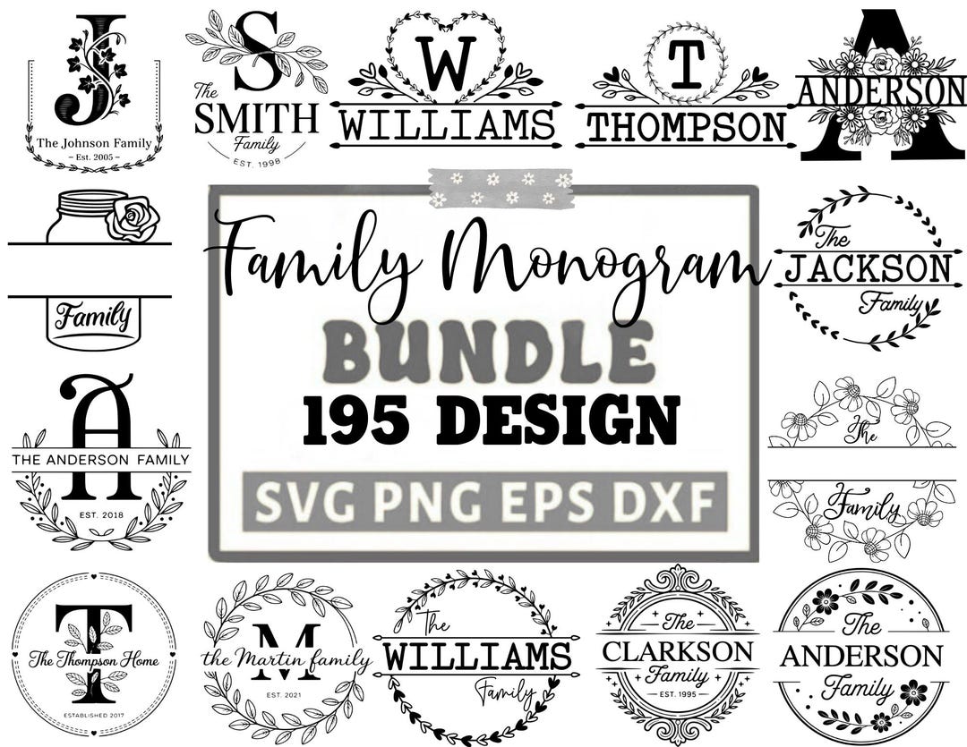 Family Monogram Svg Bundle, Welcome Sign Svg, Welcome Svg Bundle ...