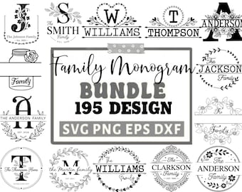 Pacote de arquivos SVG para monogramas de família, arquivo SVG para placa de boas-vindas, pacote de arquivos SVG de boas-vindas, monograma com nome de família, arquivo SVG para placa de varanda estilo fazenda, arquivo SVG para placa de família, arquivo de corte