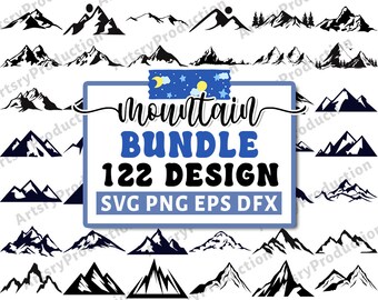 Mega Geometric Mountain and Forest Bundle, Mountain Svg Hand Drawn, Forest Tree svg, Outdoors Adventure Svg, landscape svg,Cricut Silhouette