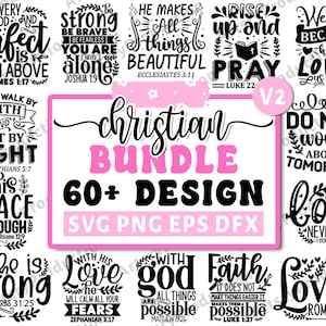 Christian Svg bundle, Religious Svg, Scripture Svg, Bible Verse Svg, Blessed Svg, Jesus Svg, God Svg, Faith Svg, Cut Files for Cricut Vol 2