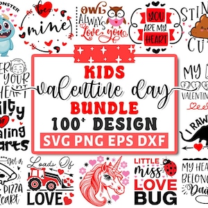 Kids Valentines Day Svg Bundle, Valentines Day Svg, Kids Valentine Svg, Valentine Teacher Svg, Valentines Toddler SVG, Cricut Silhouette Png