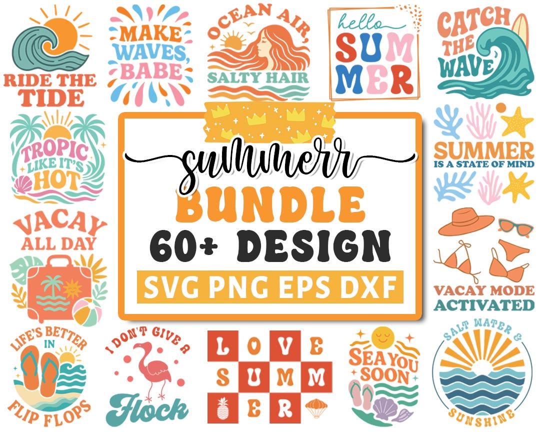 Summer Svg Bundle, Beach Svg, Summertime Svg, Funny Beach Quotes Svg ...